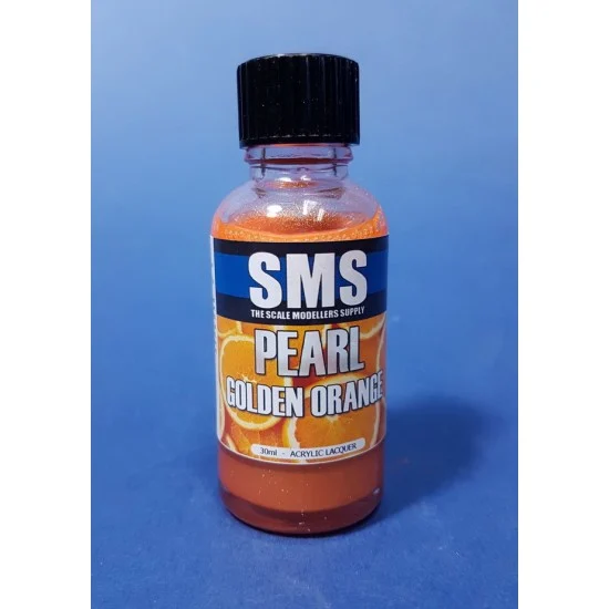 The Scale Modellers Supply PRL18 Acrylic Lacquer Paint - Pearl Golden Orange 30ml