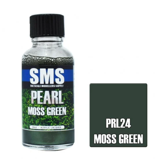 The Scale Modellers Supply PRL24 Acrylic Lacquer Paint - Pearl Moss Green (30ml)