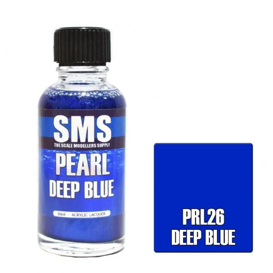 The Scale Modellers Supply PRL26 Acrylic Lacquer Paint - Pearl Deep Blue (30ml)
