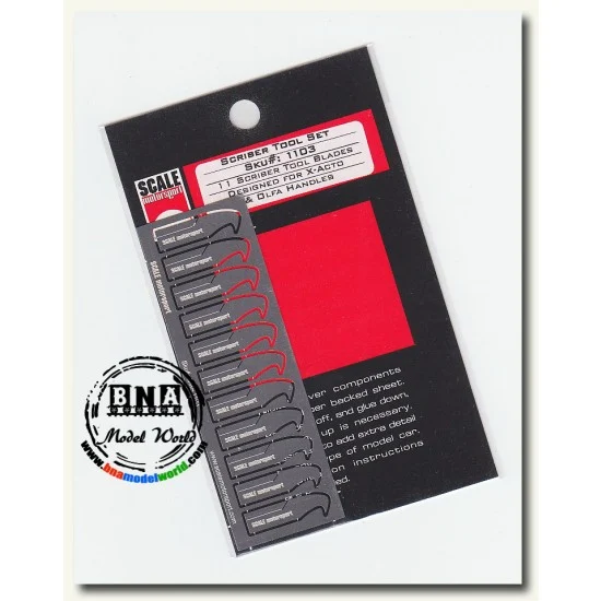 Scale Motorsport 1103 11pcs Scriber Blade Set - Hobby Tools & Supplies