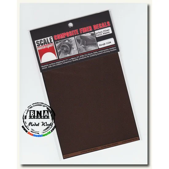 Scale Motorsport 1124 1/24 Carbon Fiber Twill Weave Black on Bronze Decals - Model Cars