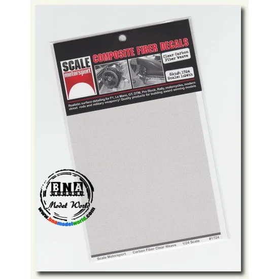 Scale Motorsport 1724 1/24 Carbon Fiber "Clear" Decals - Model Cars