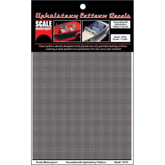 Scale Motorsport 1970 1/24 Houndstooth Upholstery Pattern Decals - Model Cars