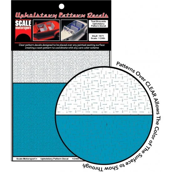 Scale Motorsport 1971 1/24 Brocade Upholstery Pattern Decals - Model Cars