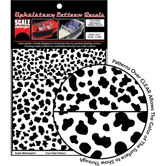 Scale Motorsport 1977 1/24 Cow Hide Upholstery Pattern Decals - Model Cars