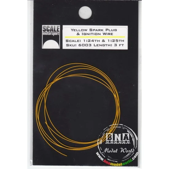 Scale Motorsport 6003 1/24th-1/25th Yellow Spark Plug Wire