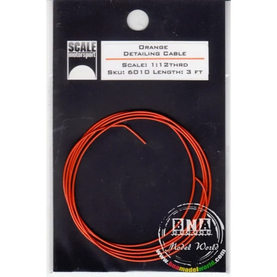 Scale Motorsport 6010 1/12th Orange General Detailing Wire - Model Cars