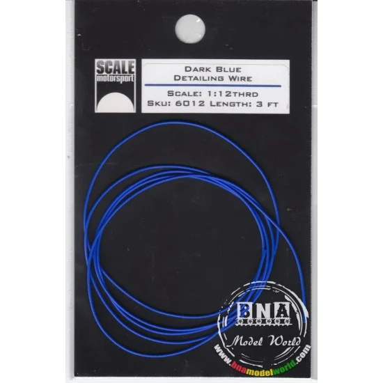Scale Motorsport 6012 1/12th Dark Blue General Detailing Wire - Model Cars