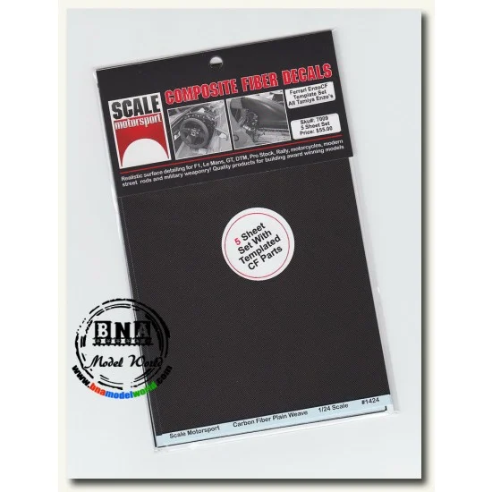 Scale Motorsport 7009 1/24 Ferrari Enzo Composite Fiber Decal Template Decal Set - Model Cars