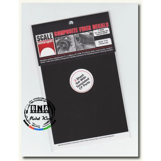 Scale Motorsport 7119 1/20 Ferrari F1-2000 Composite Fiber Template Set for Tamiya