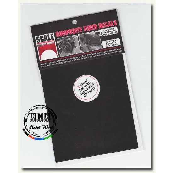 Scale Motorsport 7215 1/12 Suzuki RGV Motorcycle Composite Fiber Template Decals for Tamiya - Model Motorcycles