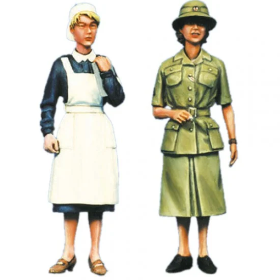 SOL Resin Factory MM012 1/35 WWII Nurse German (2 Figures) - Model Figures
