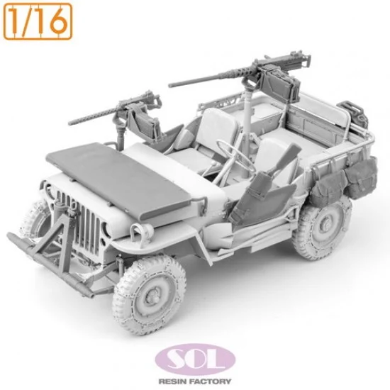 SOL Resin Factory MM1000 1/16 WWII US 1/4 ton Utility Truck Detail-up set for Takom kits