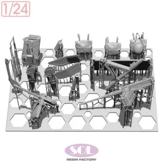 SOL Resin Factory MM1001 1/24 WWII US 1/4 ton Utility Truck Detail-up set