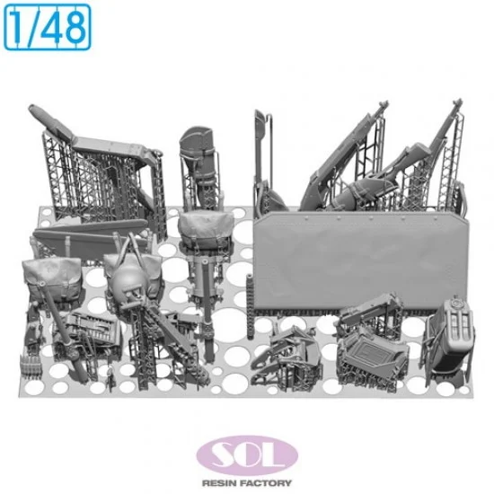 SOL Resin Factory MM1013 1/48 WWII US 1/4 ton Utility Truck Detail-up Kit