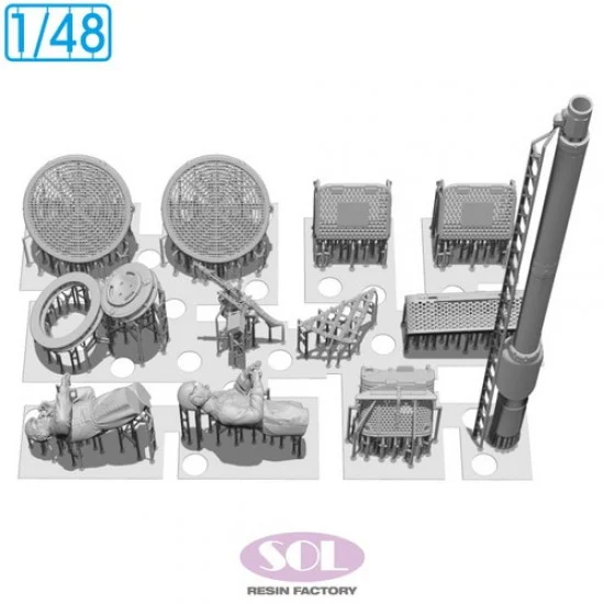 SOL Resin Factory MM1015 1/48 Leopard 2A7V Detail up set for Tamiya kit - Military Vehicles & Tanks