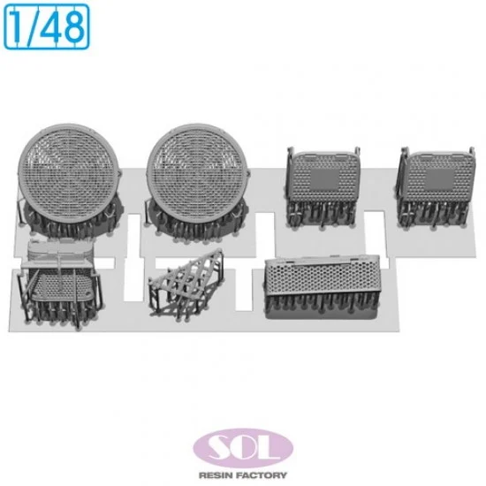 SOL Resin Factory MM1017 1/48 Leopard 2A7V Detail-up Mesh parts for Tamiya kit