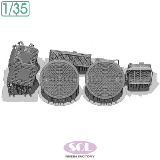 SOL Resin Factory MM1023 1/35 Leopard 2A7V Detail-up Mesh parts for Tamiya kit