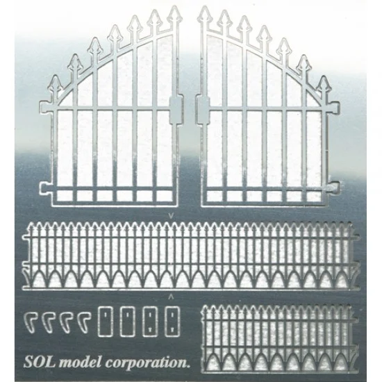 SOL Resin Factory MM157 1/35 Side Walks & Fence - Scenics & Diorama