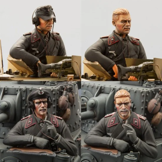SOL Resin Factory MM186 1/16 German Tank Crew Set (2 Figures) - Model Figures