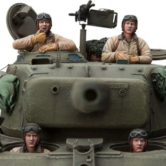 SOL Resin Factory MM201 1/16 WWII US Tank Crew #4 (4 figures) - Model Figures