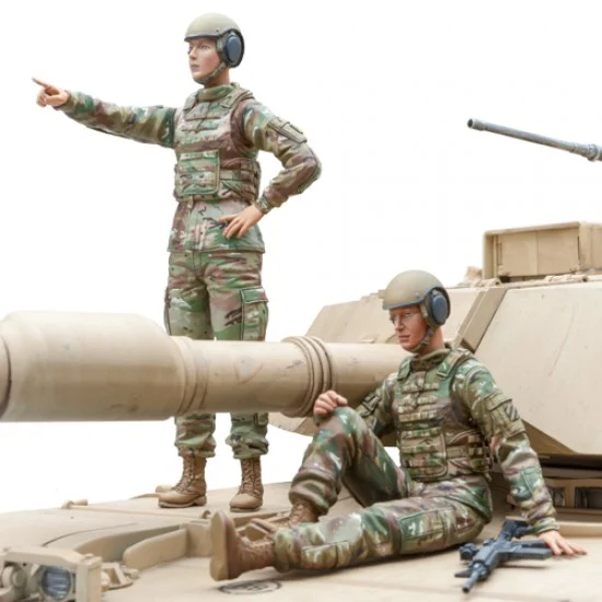 SOL Resin Factory MM247 1/16 US Army Female Tank Commander & Gunner (2 figures) - Model Figures