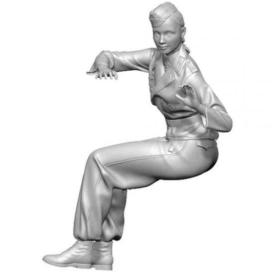 SOL Resin Factory MM270 1/16 German Pzkpfw IV Female Tank Gunner for Trumpeter kits - Model Figures