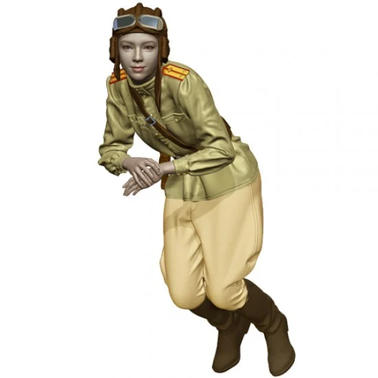 SOL Resin Factory MM294 1/35 WWII Russian Female Tank Driver - Model Figures