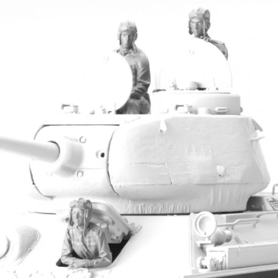 SOL Resin Factory MM295 1/35 WWII Russian Tank Crew (3 Figures) - Model Figures
