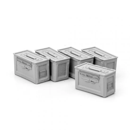 SOL Resin Factory MM343 1/16 WWII Browning M2 50-Cal Ammo Box #Closed (5pcs)