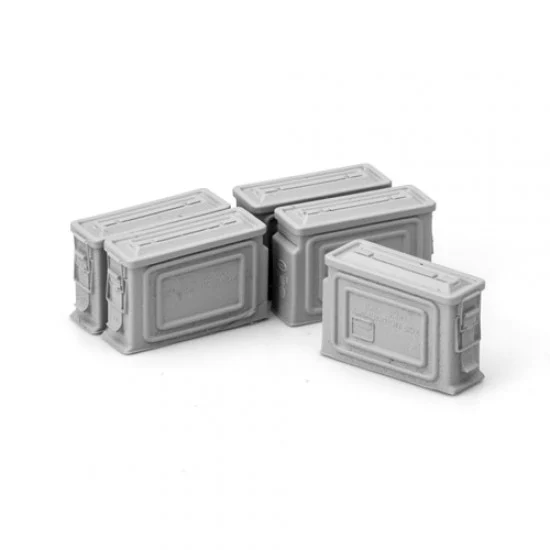 SOL Resin Factory MM347 1/16 WWII Browning 1919 Ammo Box #Closed (5pcs) - Scenics & Diorama