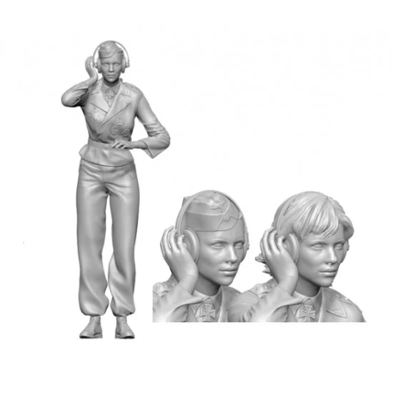SOL Resin Factory MM355 1/35 German Pzkpfw.IV Female Tank Radio Driver - Model Figures