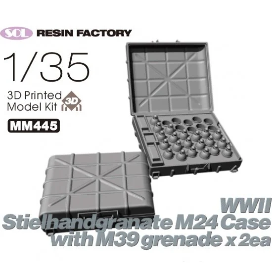 SOL Resin Factory MM445 1/35 WWII Stielhandgranate M24 Case with M39 Grenade - Model Figures