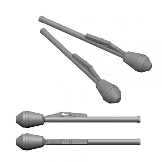 SOL Resin Factory MM488 1/16 WWII German Panzerfaust (4pcs) - Model Figures