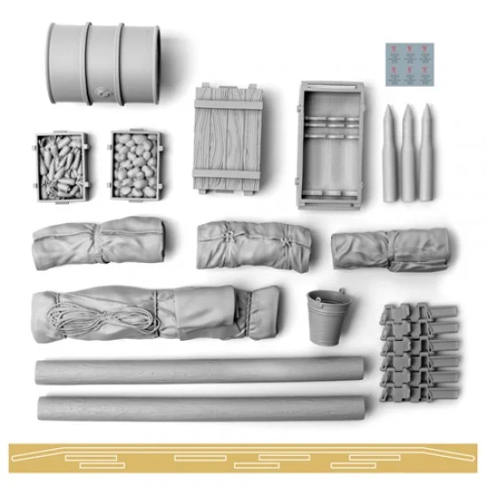 SOL Resin Factory MM498 1/16 WWII German StugIII Stowage Set 2 - Military Vehicles & Tanks