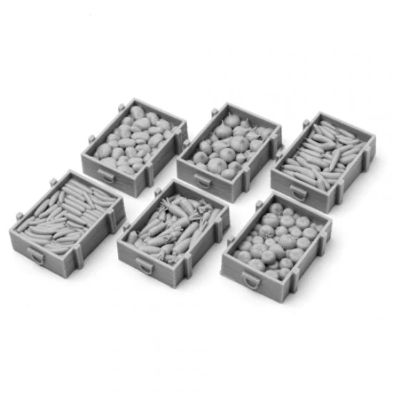 SOL Resin Factory MM521 1/35 Vegetable Boxes - Scenics & Diorama