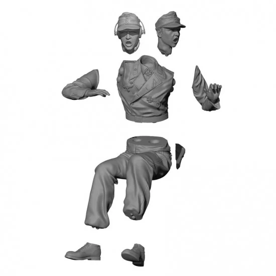SOL Resin Factory MM547 1/16 WWII German Crew of Panzer III Ausf.J for DAS WERK kits - Model Figures