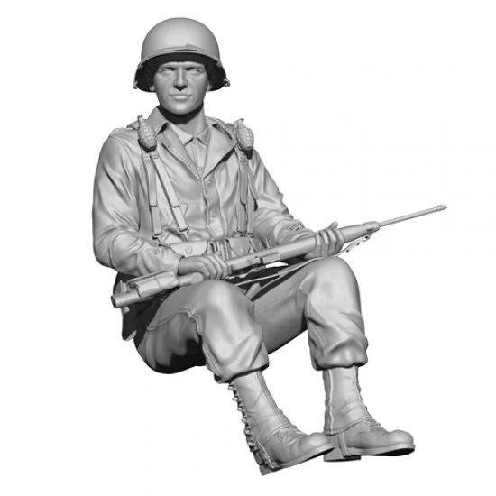 SOL Resin Factory MM558 1/35 WWII US Army Officer (3D printed kit) - Model Figures