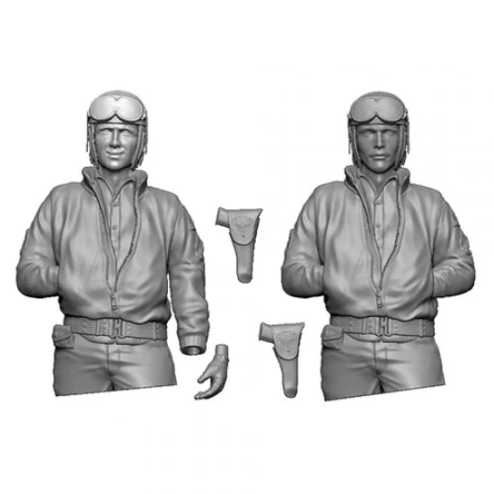 SOL Resin Factory MM584 1/35 WWII US Army M4A3E8 Operator and Driver (3D printed kit) - Model Figures