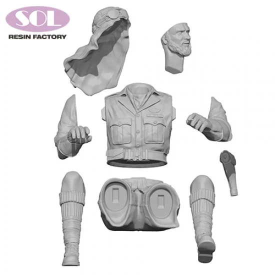 SOL Resin Factory MM592 1/16 WWII British SAS 1/4 Ton Patrol Car Raider - Model Figures