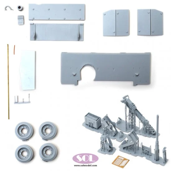 SOL Resin Factory MM595 1/16 M4A3 76W UP Armoured Type & T23 Turret Conversion set for Takom kits - Military Vehicles & Tanks