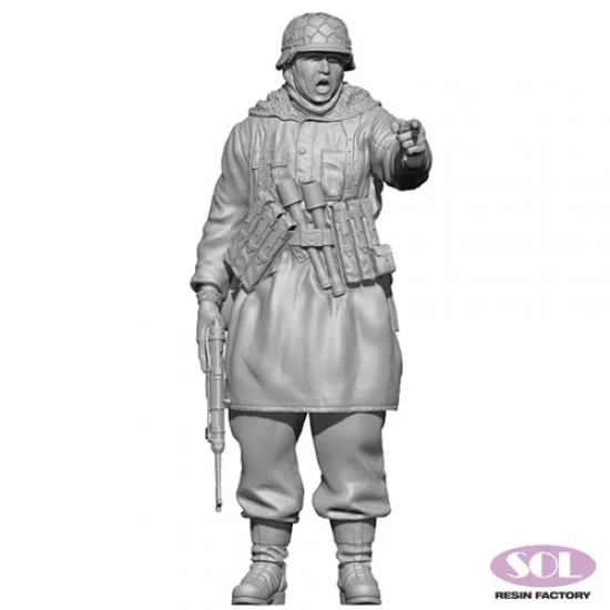 SOL Resin Factory MM605 1/35 WWII German Winter Infantry with MP40 - Model Figures
