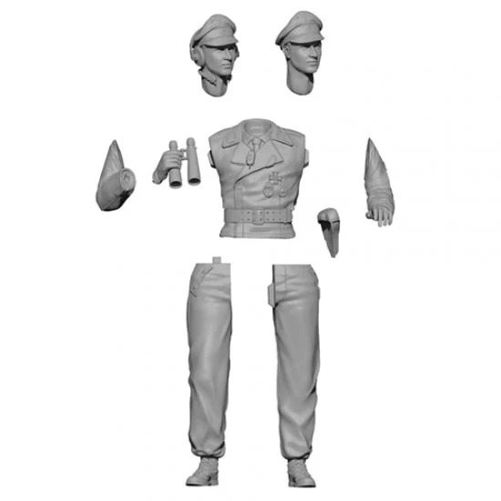SOL Resin Factory MM607 1/35 WWII German Tiger Tank Commander - Model Figures
