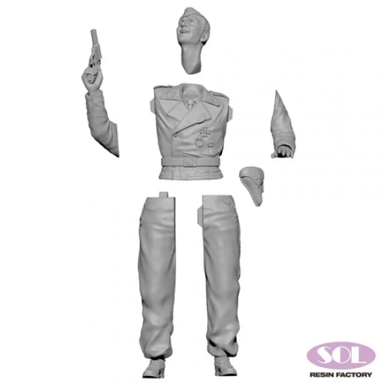 SOL Resin Factory MM608 1/35 WWII German Tiger Tank Gunner - Model Figures