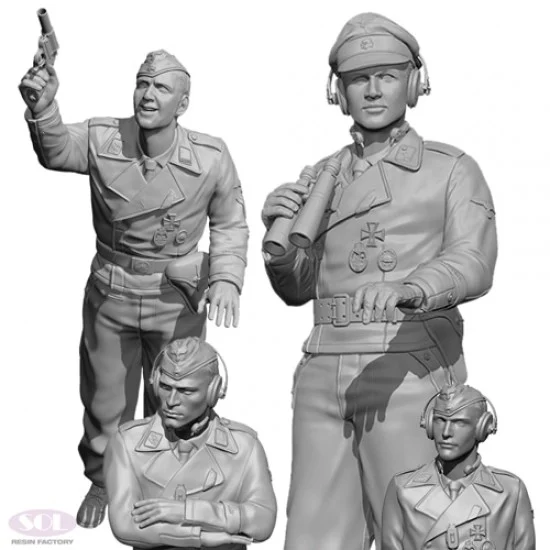 SOL Resin Factory MM617 1/35 WWII German Tiger Tank Crew - Model Figures