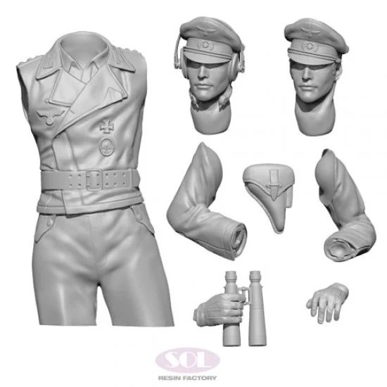 SOL Resin Factory MM618 1/16 WWII German Sd.kfz.173 Jagdpanther Commander - Model Figures