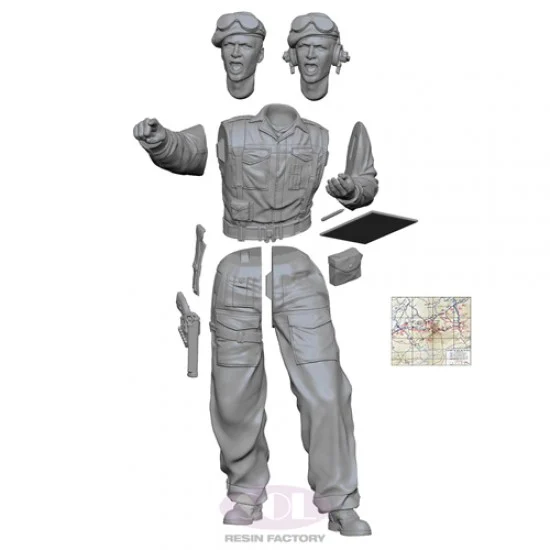 SOL Resin Factory MM682 1/35 WW II M10 Achilles British Tank Gunner - Model Figures
