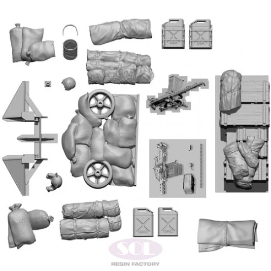 SOL Resin Factory MM685 1/35 Accessories Set for M10 - Military Vehicles & Tanks