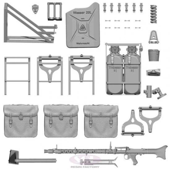 SOL Resin Factory MM705 1/16 WWII German R75 with Sidecar Upgrade Parts A for Freedom Model kits - Military Vehicles & Tanks