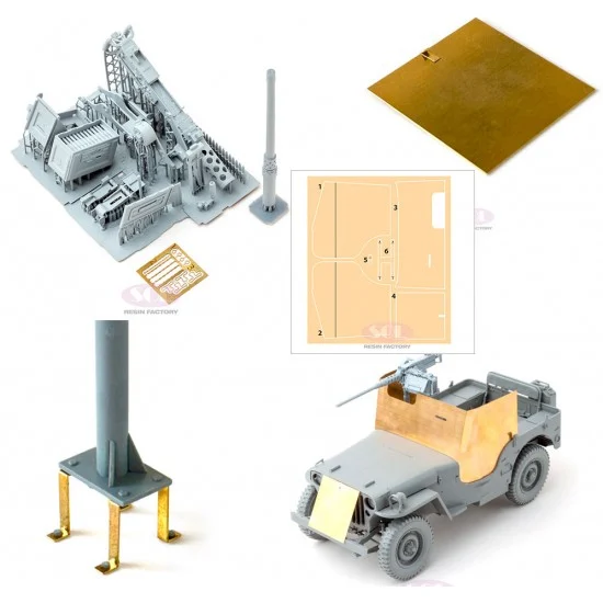 SOL Resin Factory MM709 1/16 WWII US Army 1/4 ton Armoured Truck Conversion Kits - Model Figures